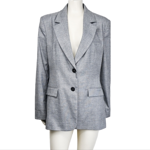 Lrg ZARA Gray Two Button Blazer - Picture 3 of 6